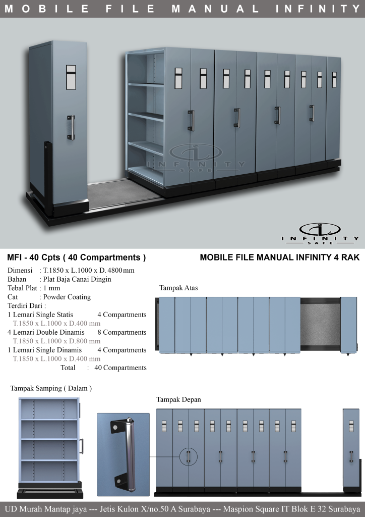 Mobile File Infinity 40 Compartment 4 Rak
